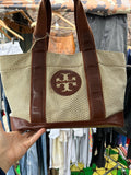 Vintage Tory Burch tan brown tote bag