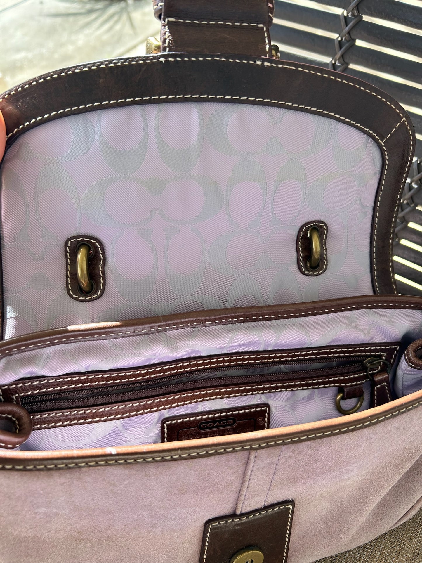 Coach boho buckle flap bag 9672