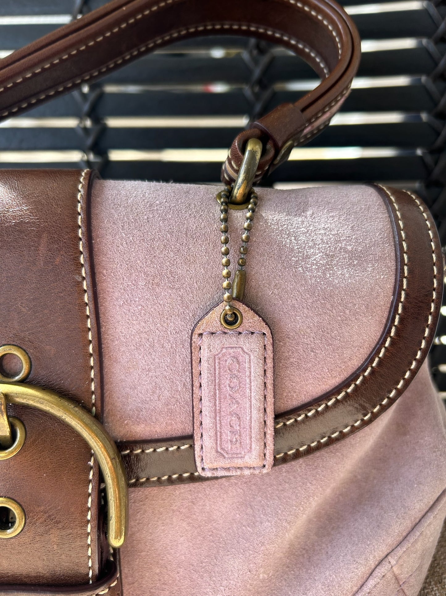 Coach boho buckle flap bag 9672