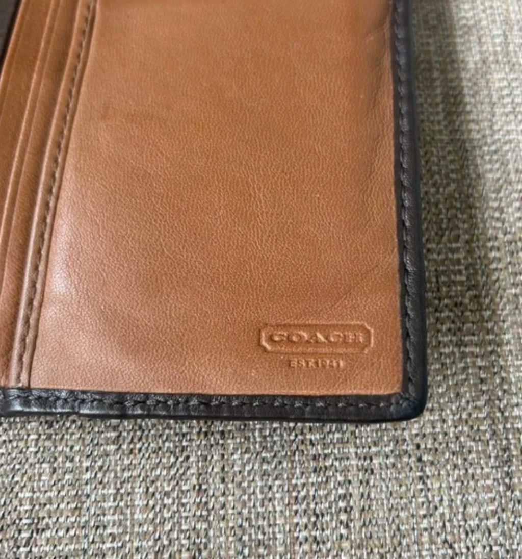 Coach mens slim long wallet