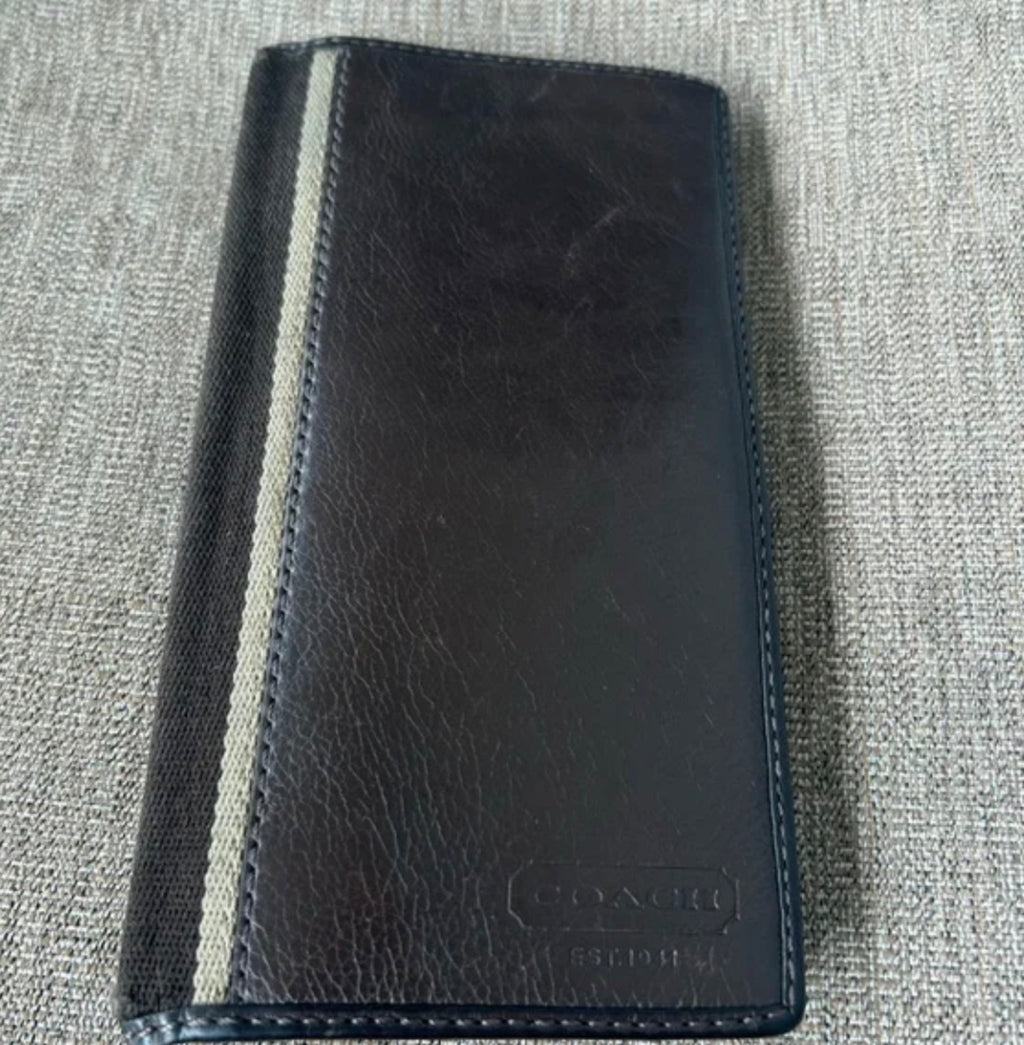 Coach mens slim long wallet