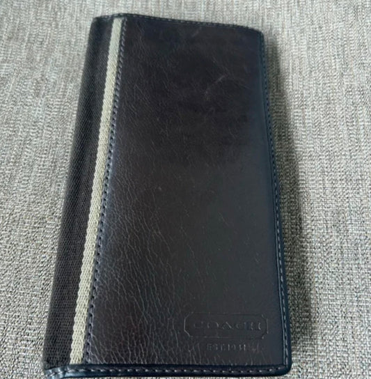 Coach mens slim long wallet
