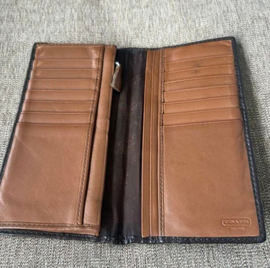 Coach mens slim long wallet