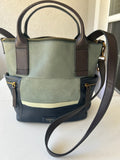Fossil Emerson small satchel bag green suede